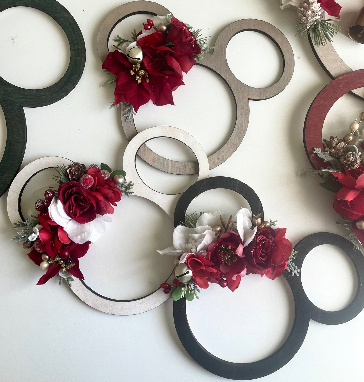 Christmas Floral Mouse Heads