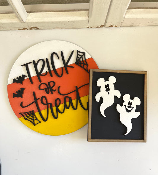 Trick or treat tier tray set