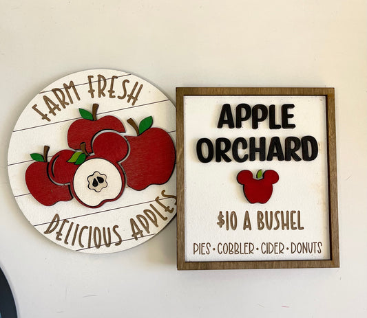 Apple Orchard tier tray set