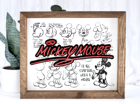 Mickey Mouse Sketch Signature